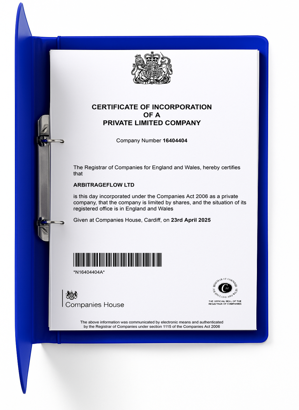 ArbitrageFlow Certificate